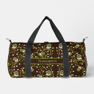 Bolso De Deporte Pequeño Patrón de búhos y flores