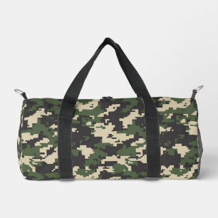 Bolso De Deporte Pequeño Patrón de Camuflaje Digital Verde