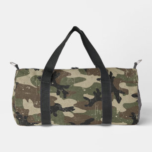 Bolso De Deporte Pequeño Patrón de camuflaje militar retro