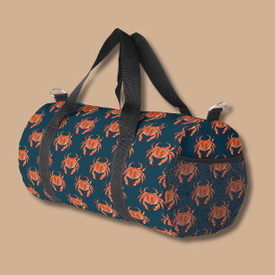 Bolso De Deporte Pequeño patrón de cangrejo costero