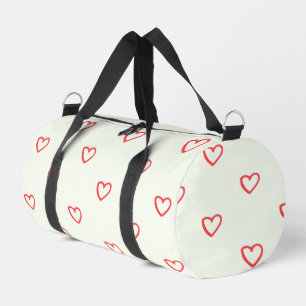 Bolso De Deporte Pequeño Patrón de corazón rojo, lindo, amor