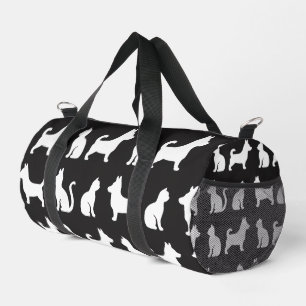 Bolso De Deporte Pequeño Patrón de corgi de gato negro y blanco adoran a lo