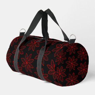 Bolso De Deporte Pequeño Patrón de Crimson en negro