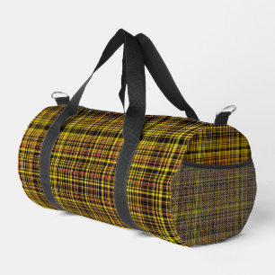 Bolso De Deporte Pequeño Patrón de Cuadro Pequeño Naranja Amarillo Negro