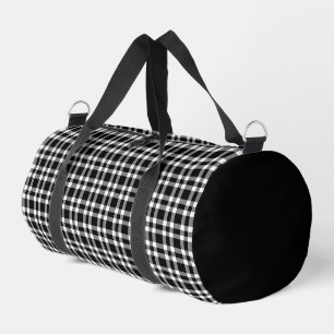Bolso De Deporte Pequeño Patrón de Cuadro Pequeño Negro Blanco