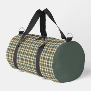 Bolso De Deporte Pequeño Patrón de Cuadro Verde Amarillo Pequeño