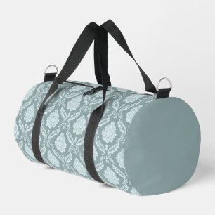 Bolso De Deporte Pequeño Patrón de Damasco Rococó Azul Huevo de Pato+Verde