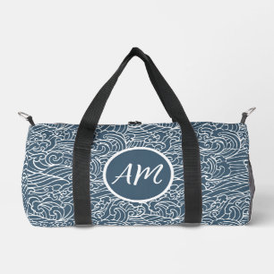 Bolso De Deporte Pequeño Patrón de estilo ondulado japonés