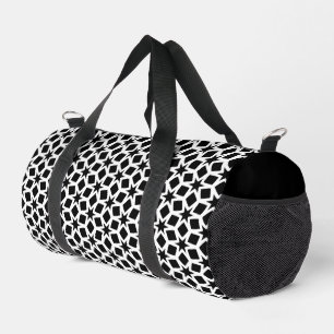 Bolso De Deporte Pequeño Patrón de estrella geométrica en blanco y negro