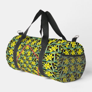 Bolso De Deporte Pequeño Patrón de flores amarillas y valiosas