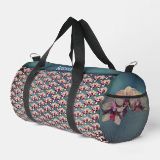 Bolso De Deporte Pequeño Patrón de flores de orquídeas personalizado