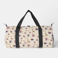Patrón de flores silvestres de acuarela boho malhu