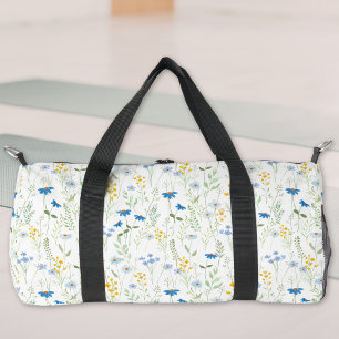 Bolso De Deporte Pequeño Patrón de flores silvestres en acuarela