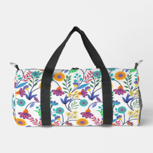 Bolso De Deporte Pequeño Patrón de fondo floral exótico colorido-23145