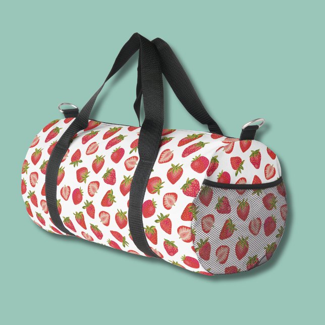 Bolso De Deporte Pequeño Patrón de fresa (Strawberry pattern duffel bag)
