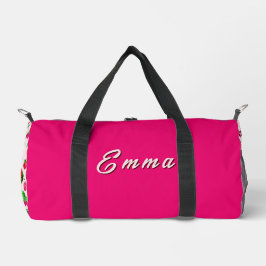 Bolso De Deporte Pequeño Patrón de Fruta de Fresa Adorable con Nombre Perso