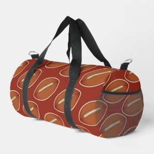 Bolso De Deporte Pequeño Patrón de Fútbol Gráficos Tornillo Marrón