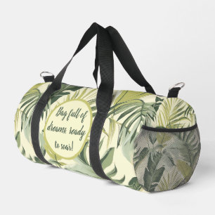 Bolso De Deporte Pequeño Patrón de hojas de eucalipto de color de agua