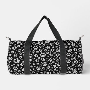 Bolso De Deporte Pequeño Patrón de impresión de fondo negro de las hojas de