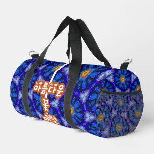 Bolso De Deporte Pequeño Patrón de las flores azules abstractas