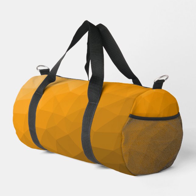 Bolso De Deporte Pequeño patrón de malla geométrica de gradiente de naranja (Esquina derecha)