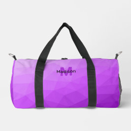 Bolso De Deporte Pequeño Patrón de malla geométrica de gradiente púrpura Mo