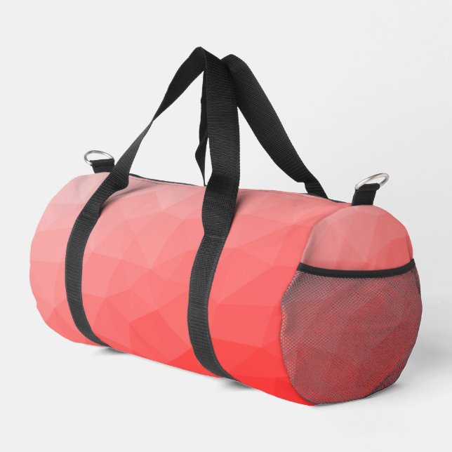 Bolso De Deporte Pequeño Patrón de malla geométrica de gradiente rojo (Esquina derecha)