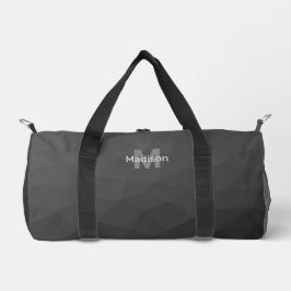 Bolso De Deporte Pequeño Patrón de malla geométrica gris oscuro Monograma