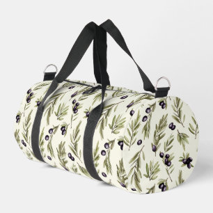 Bolso De Deporte Pequeño Patrón de olivo country francés acuarela verde sal