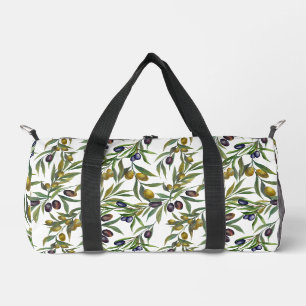 Bolso De Deporte Pequeño Patrón de olivo en acuarela verde salvia estilo fr