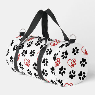 Bolso De Deporte Pequeño Patrón De Patas, Patas Negras, Manos Rojas, Corazo