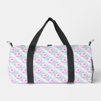 Bolso De Deporte Pequeño Patrón de pelota de fútbol rosa y azul de niñas li
