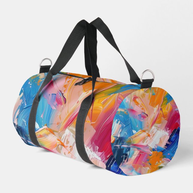 Bolso De Deporte Pequeño Patrón de pintura de expresionismo abstracto (Esquina izquierda)