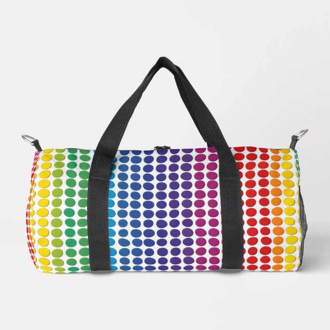 Bolso De Deporte Pequeño Patrón de puntos arco iris (Anverso)