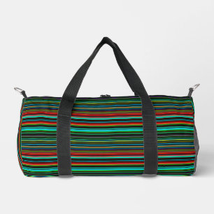 Bolso De Deporte Pequeño Patrón de rayas multicolor