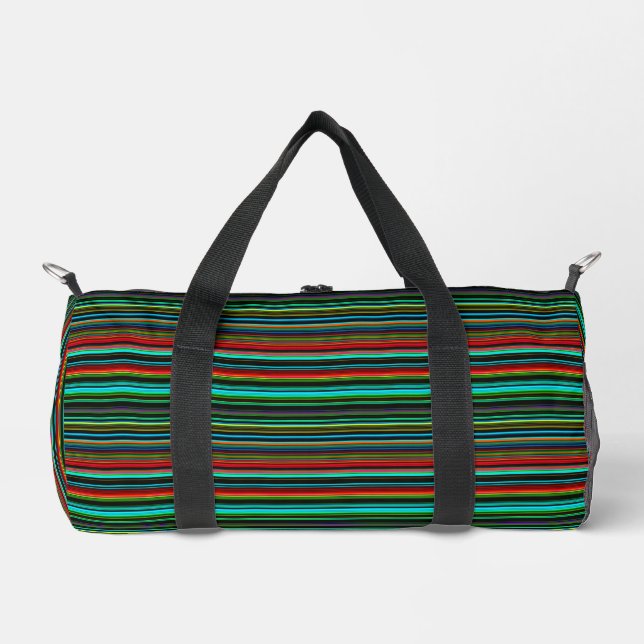 Bolso De Deporte Pequeño Patrón de rayas multicolor (Anverso)