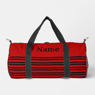 Bolso De Deporte Pequeño Patrón de rayas rojas y negras pequeño