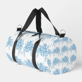 Bolso De Deporte Pequeño Patrón de Toile Francés Azul