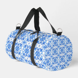 Bolso De Deporte Pequeño Patrón de Toile Francés Azul