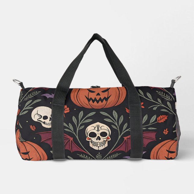 Bolso De Deporte Pequeño Patrón de vibraciones de Halloween (Anverso)