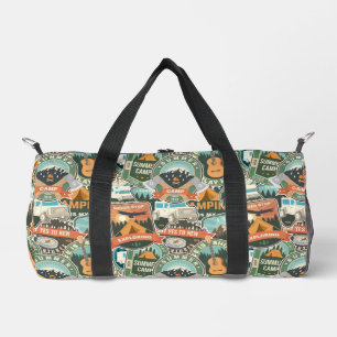 Bolso De Deporte Pequeño Patrón del Explorador de viajes de vintage