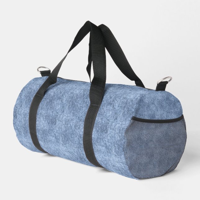 Bolso De Deporte Pequeño Patrón Denim Azul (Esquina derecha)