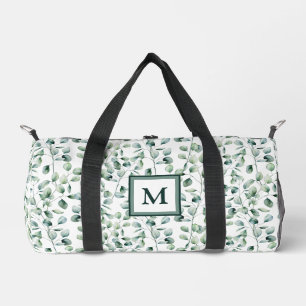 Bolso De Deporte Pequeño Patrón Eucalyptus de color de agua