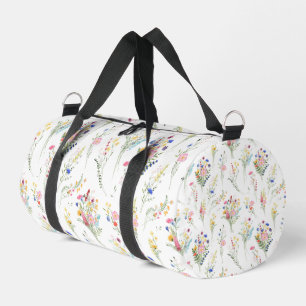 Bolso De Deporte Pequeño Patrón floral de acuarela de flores silvestres