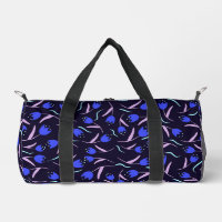 Patrón floral de primavera sobre fondo azul oscuro
