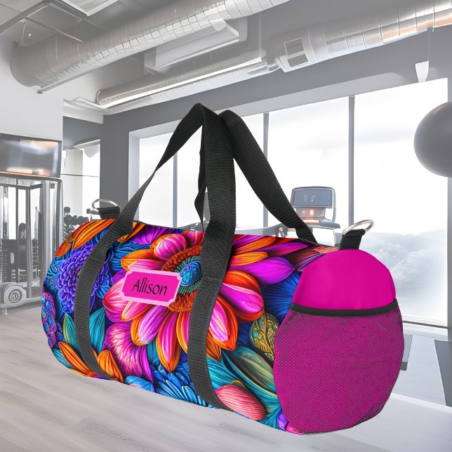 Bolso De Deporte Pequeño Patrón floral en estilo boho, personalizado (Subido por el creador)