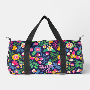 Bolso De Deporte Pequeño Patrón Floral Exótico Pintado a Mano-48330