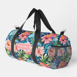 Bolso De Deporte Pequeño Patrón floral tropical colorido flores de verano