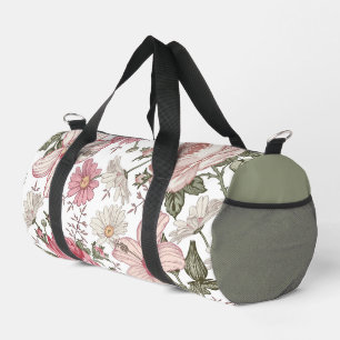 Bolso De Deporte Pequeño Patrón floral vintage con rosas