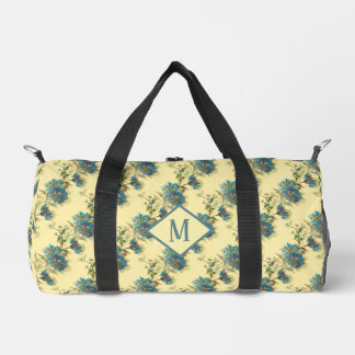 Bolso De Deporte Pequeño Patrón floral vintage de margaritas y acianos 